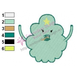 Green Princess Adventure Time Embroidery Design